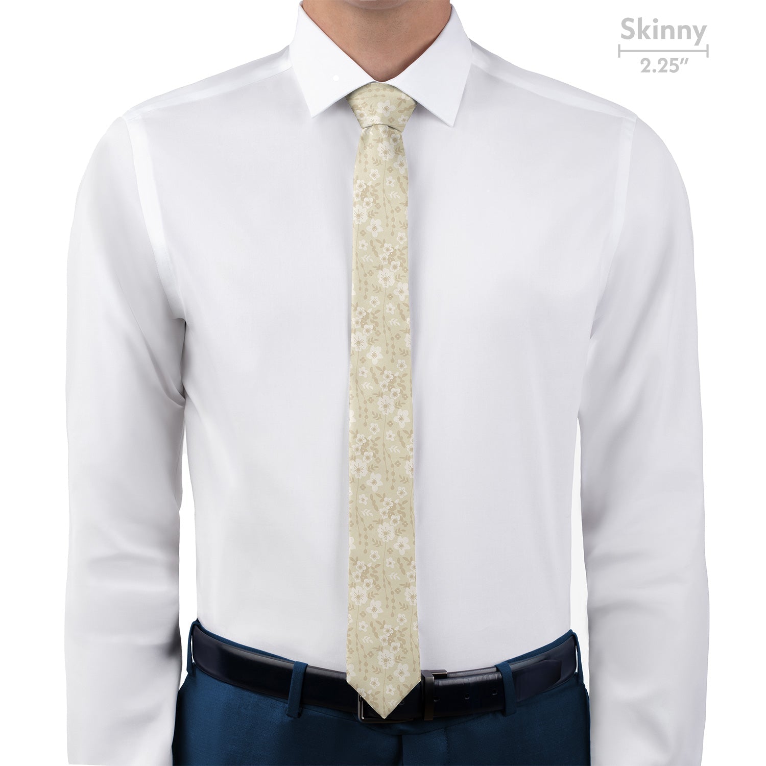 Flowy Floral Necktie - Skinny - Knotty Tie Co.