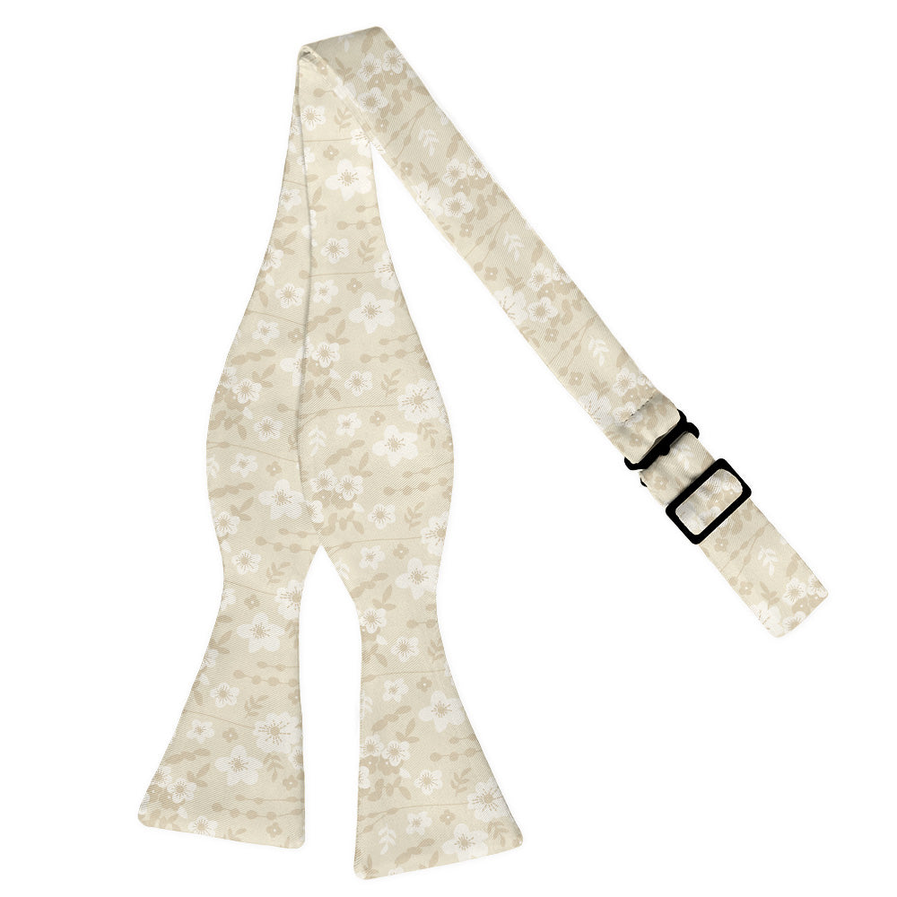 Flowy Floral Bow Tie - Self Tie Flat - Knotty Tie Co.