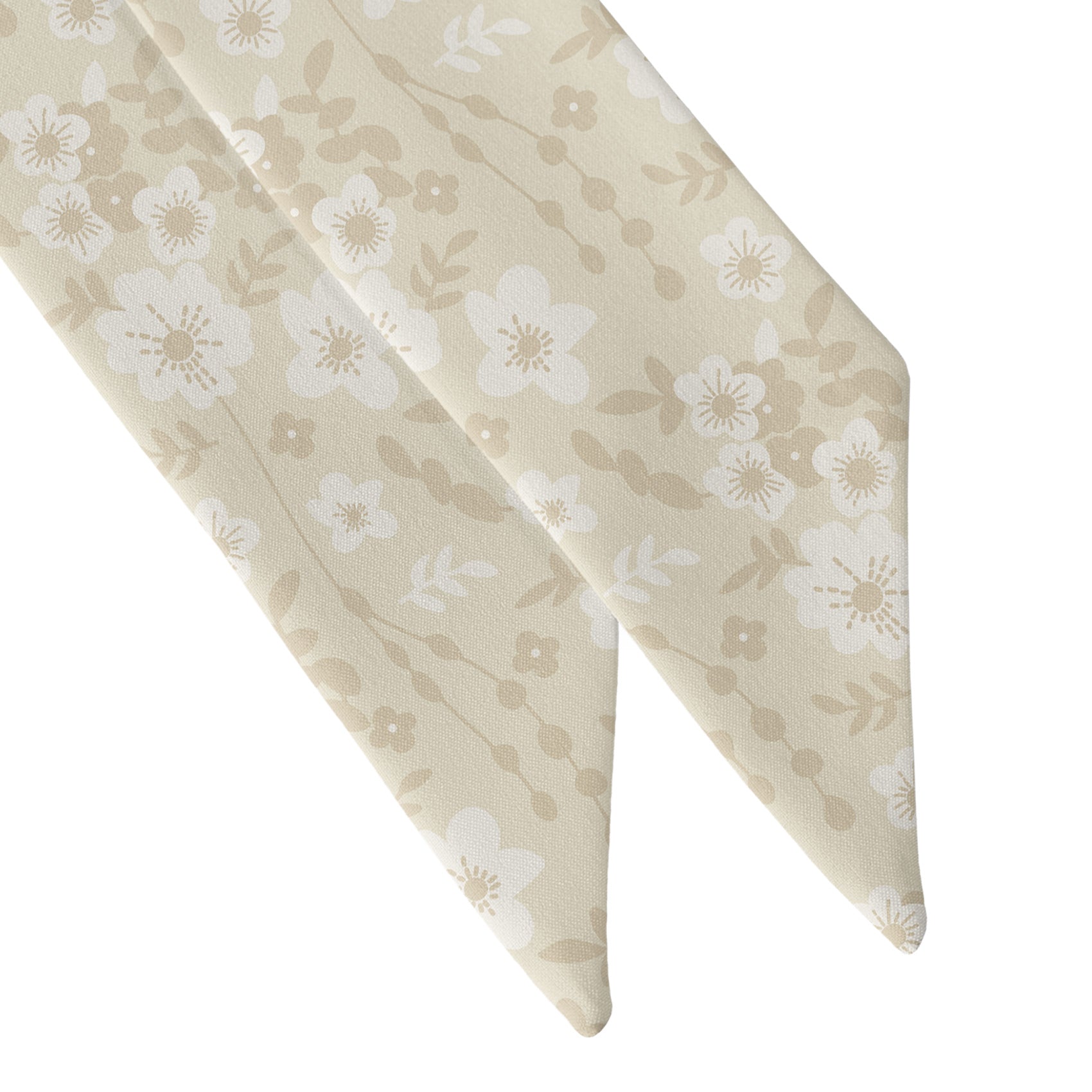 Flowy Floral Hair Scarf - Scarf Tapered Ends - Knotty Tie Co.