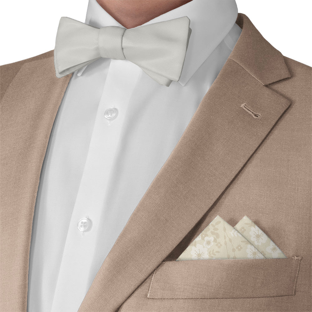Flowy Floral Pocket Square - Matching Bow Tie - Knotty Tie Co.
