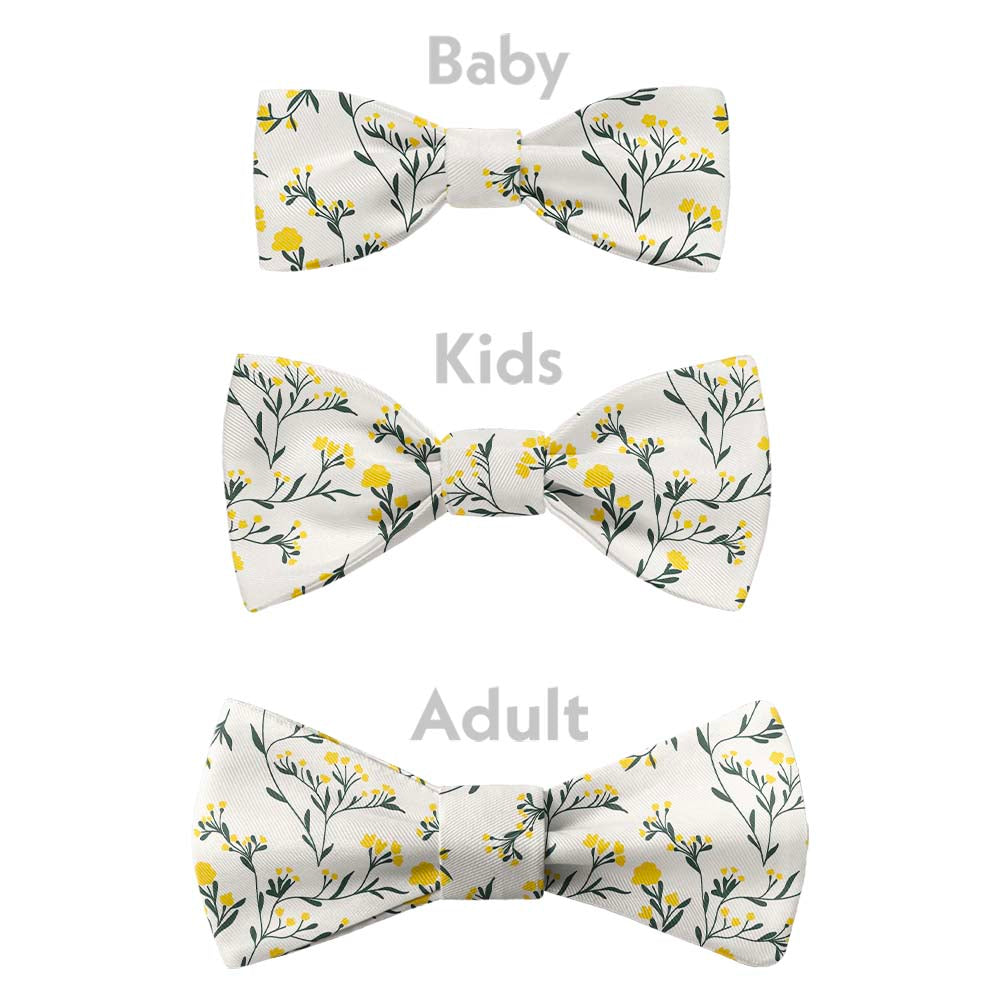 Folksy Floral Bow Tie - Bow Sizes - Knotty Tie Co.