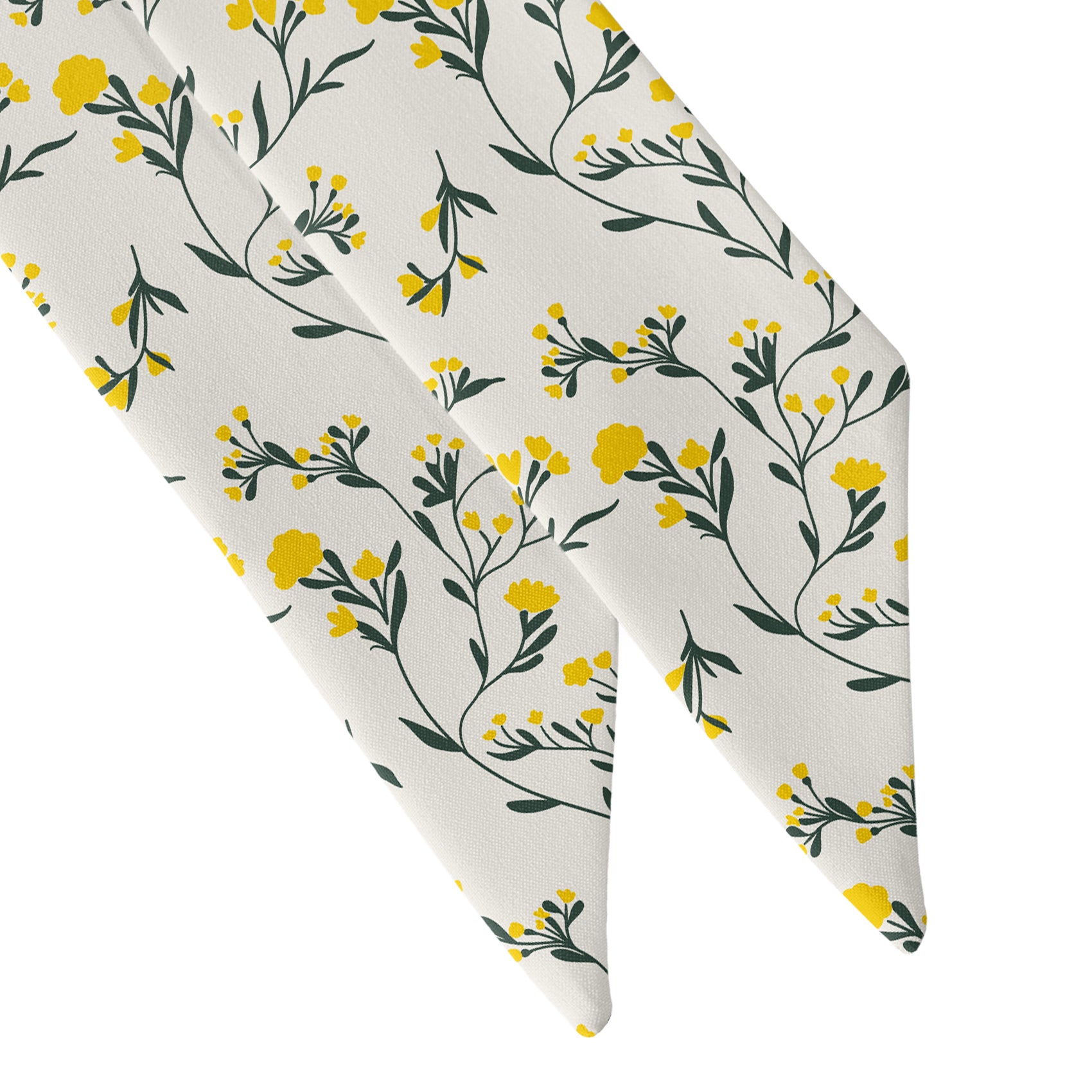 Folksy Floral Hair Scarf - Scarf Tapered Ends - Knotty Tie Co.