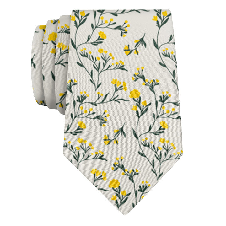 Folksy Floral Necktie - Rolled - Knotty Tie Co.