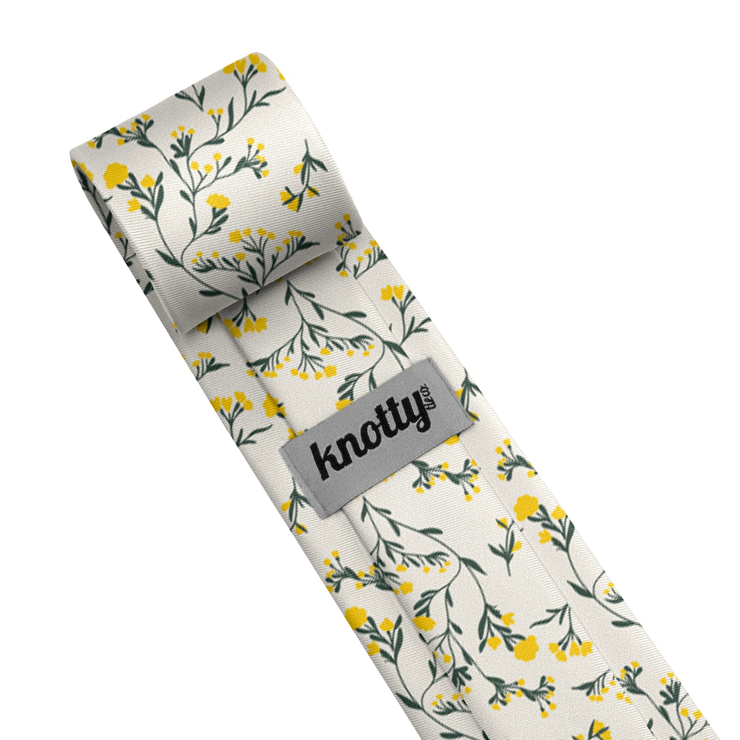 Folksy Floral Necktie - Tag - Knotty Tie Co.
