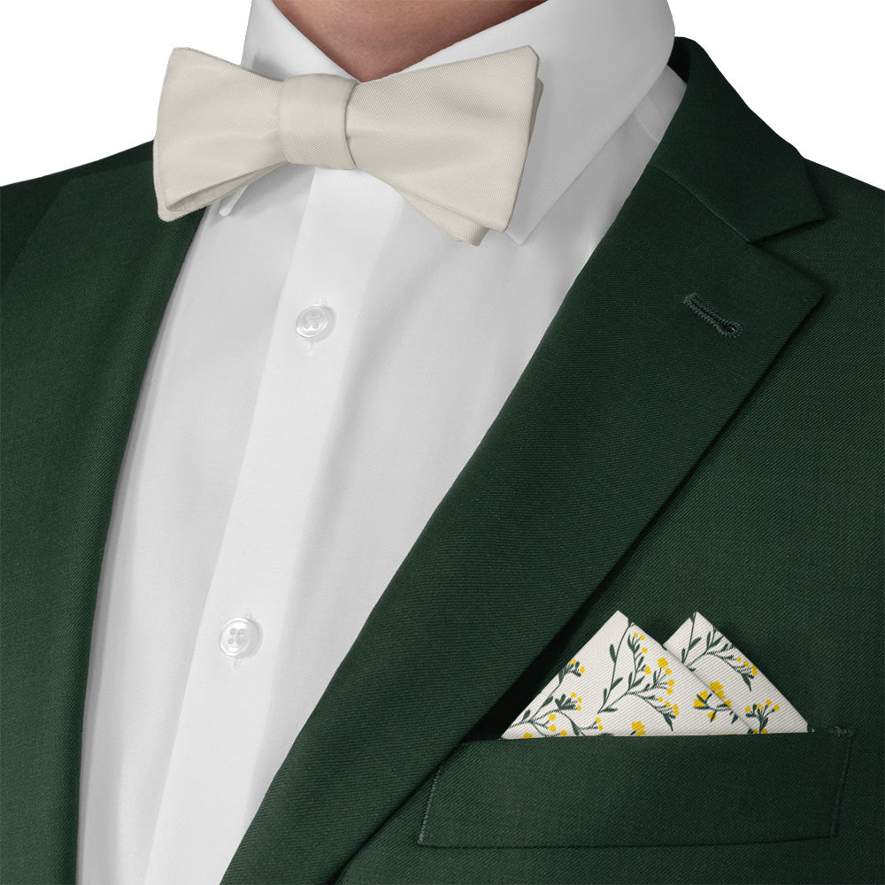 Folksy Floral Pocket Square - Matching Bow Tie - Knotty Tie Co.