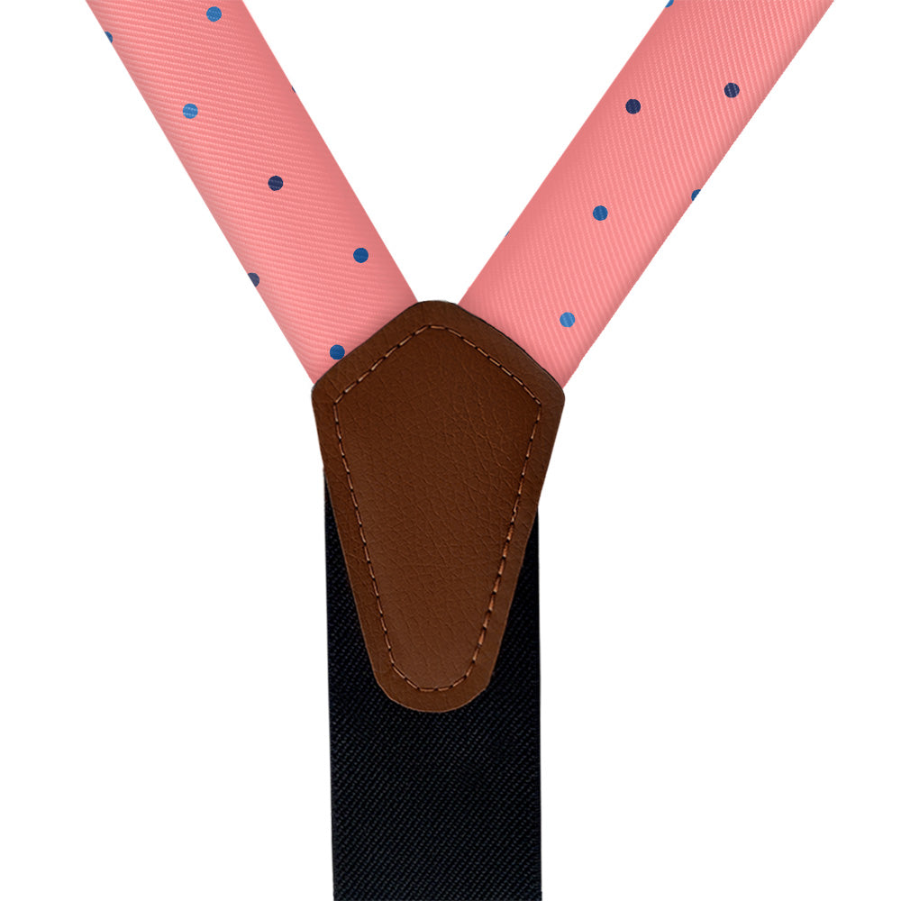 Four Color Denver Dots Suspenders - Vegan Leather Y-Back - Knotty Tie Co.