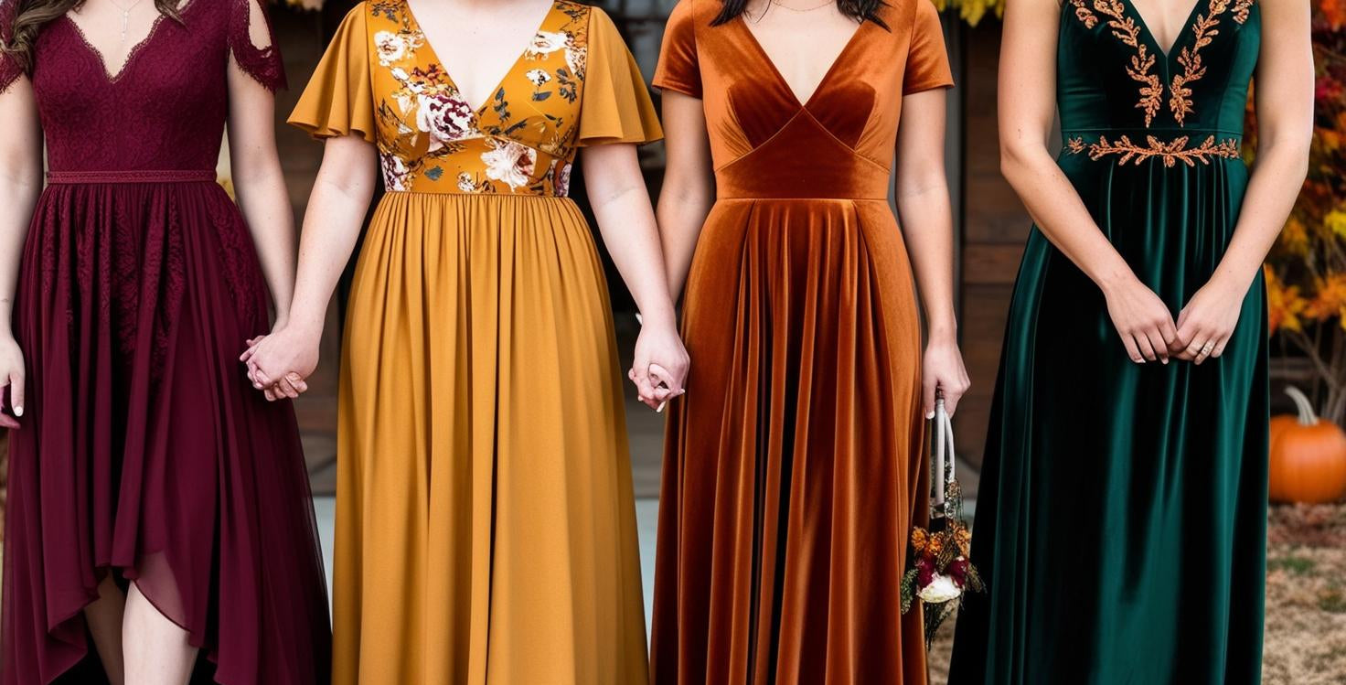 different color bridesmaids dresses mix and match
