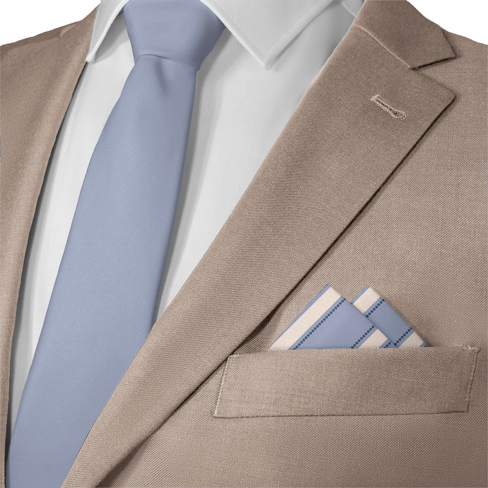 Fox Stripe Pocket Square - Matching Necktie- Knotty Tie Co.