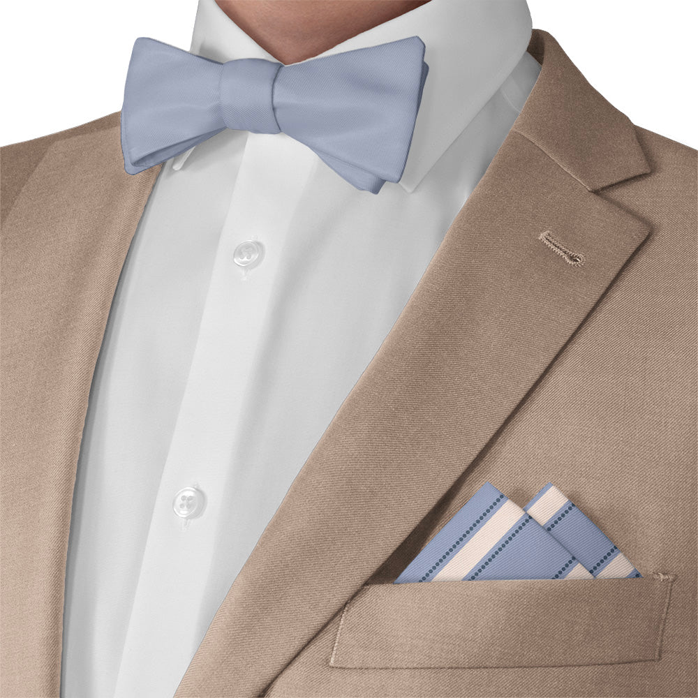 Fox Stripe Pocket Square - Matching Bow Tie - Knotty Tie Co.