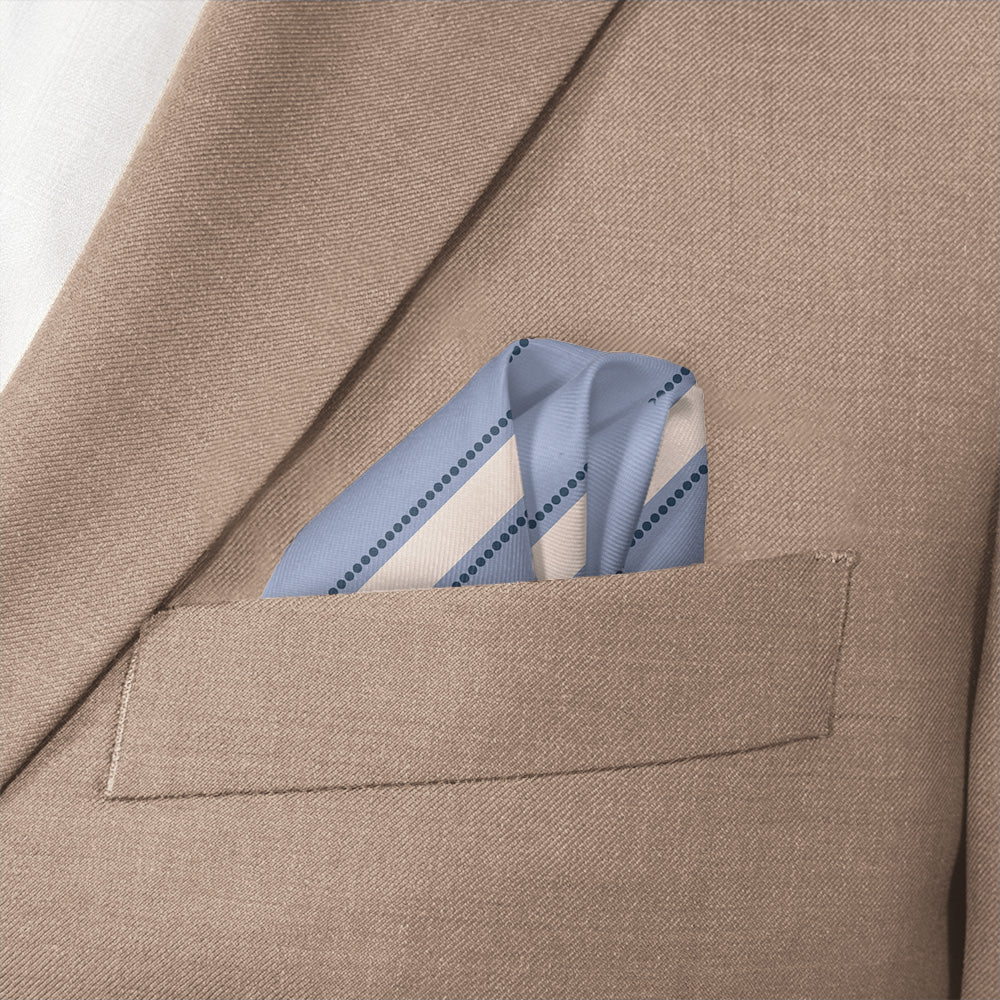 Fox Stripe Pocket Square - Wave Fold - Knotty Tie Co.