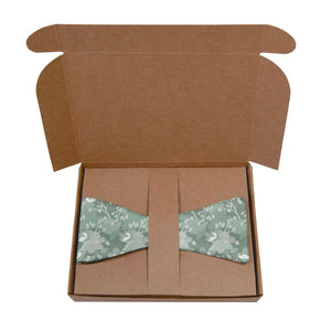 Francis Floral Bow Tie- Kraft Gift Box Packaging - Knotty Tie Co.