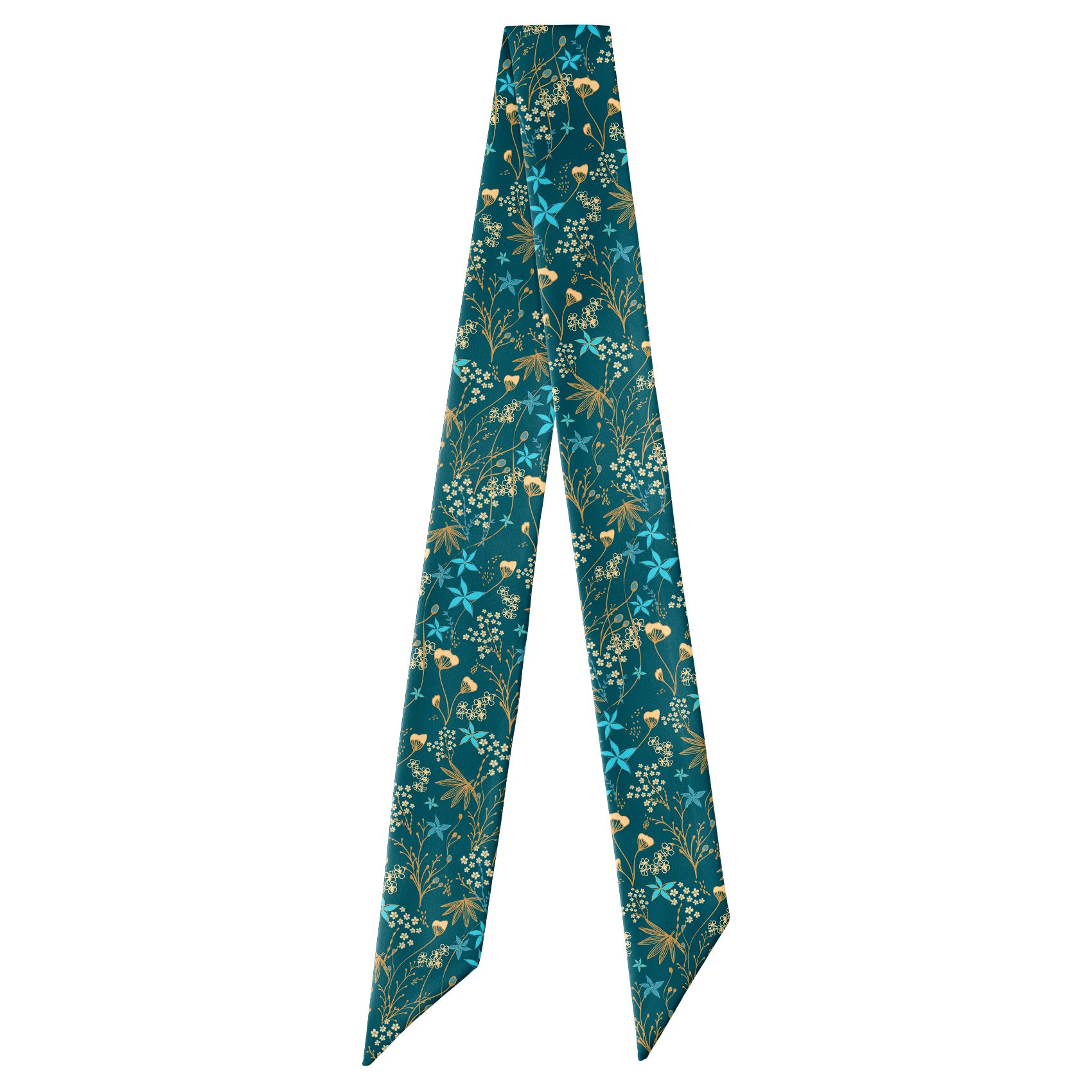 Frankie Floral Hair Scarf - Full View of Hair Scarf - Knotty Tie Co.