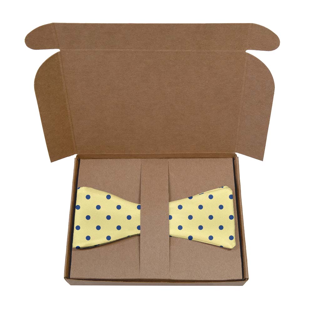 Franklin Dots Bow Tie- Kraft Gift Box Packaging - Knotty Tie Co.