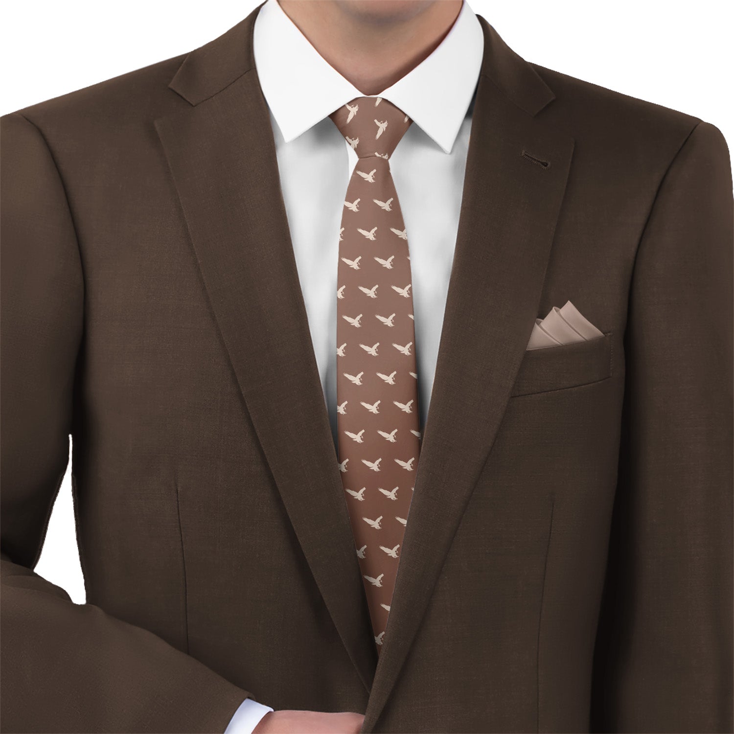 Free Bird Necktie - Matching Pocket Square - Knotty Tie Co.
