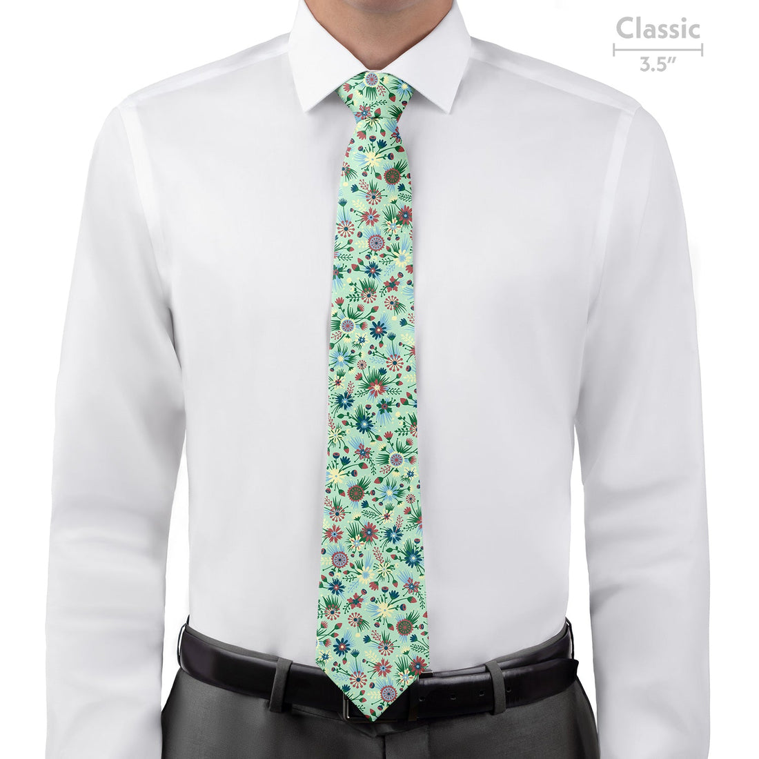 Freesia Floral Necktie - Classic - Knotty Tie Co.