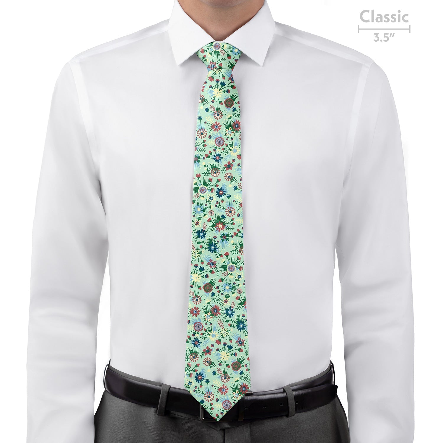 Freesia Floral Necktie - Classic - Knotty Tie Co.