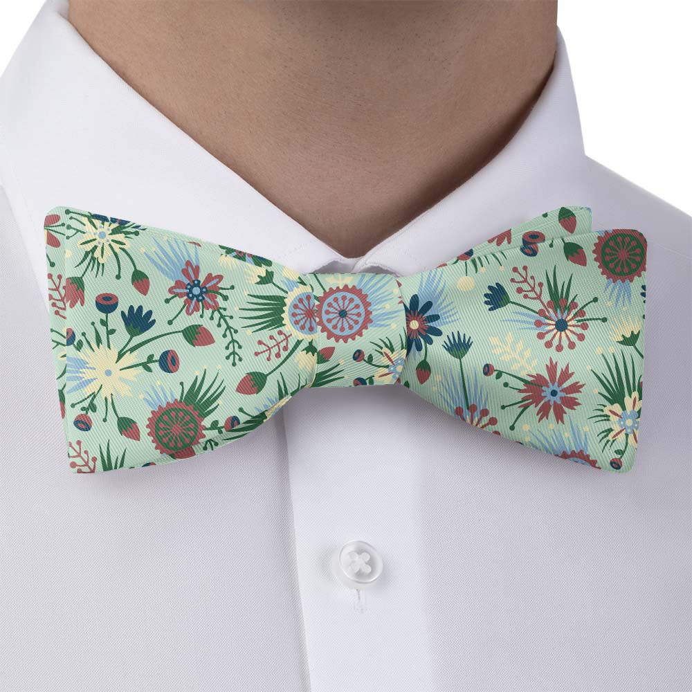 Freesia Floral Bow Tie - Self Tie Bow Tie - Knotty Tie Co.