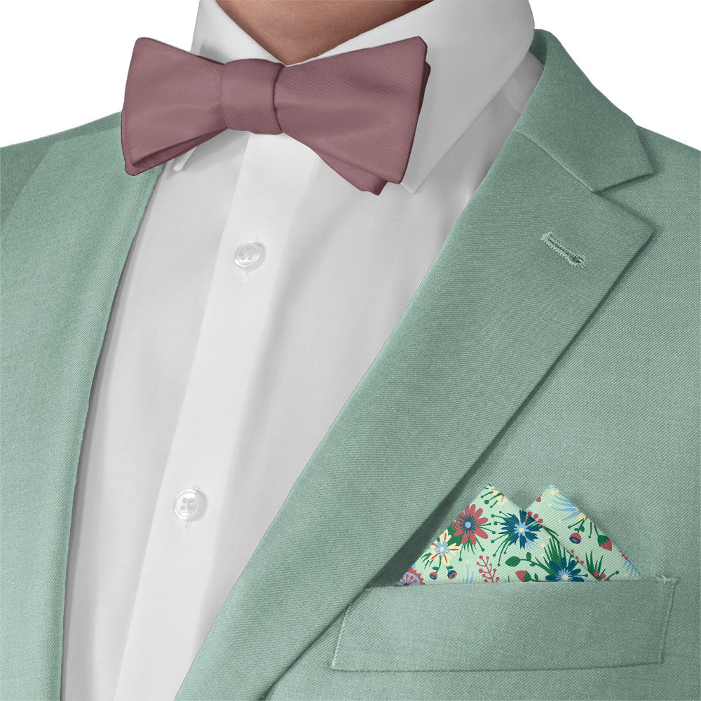 Freesia Floral Pocket Square - Matching Bow Tie - Knotty Tie Co.