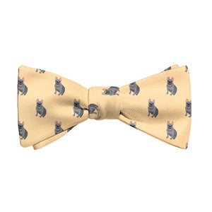 French Bulldog Bow Tie - Adult Standard Self-Tie 14-18" -  - Knotty Tie Co.