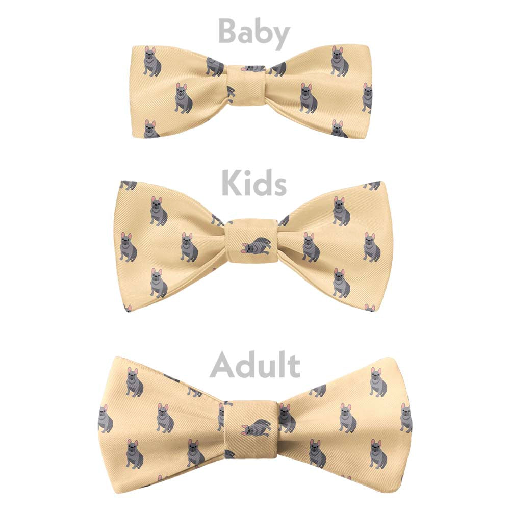 French Bulldog Bow Tie - Bow Sizes - Knotty Tie Co.