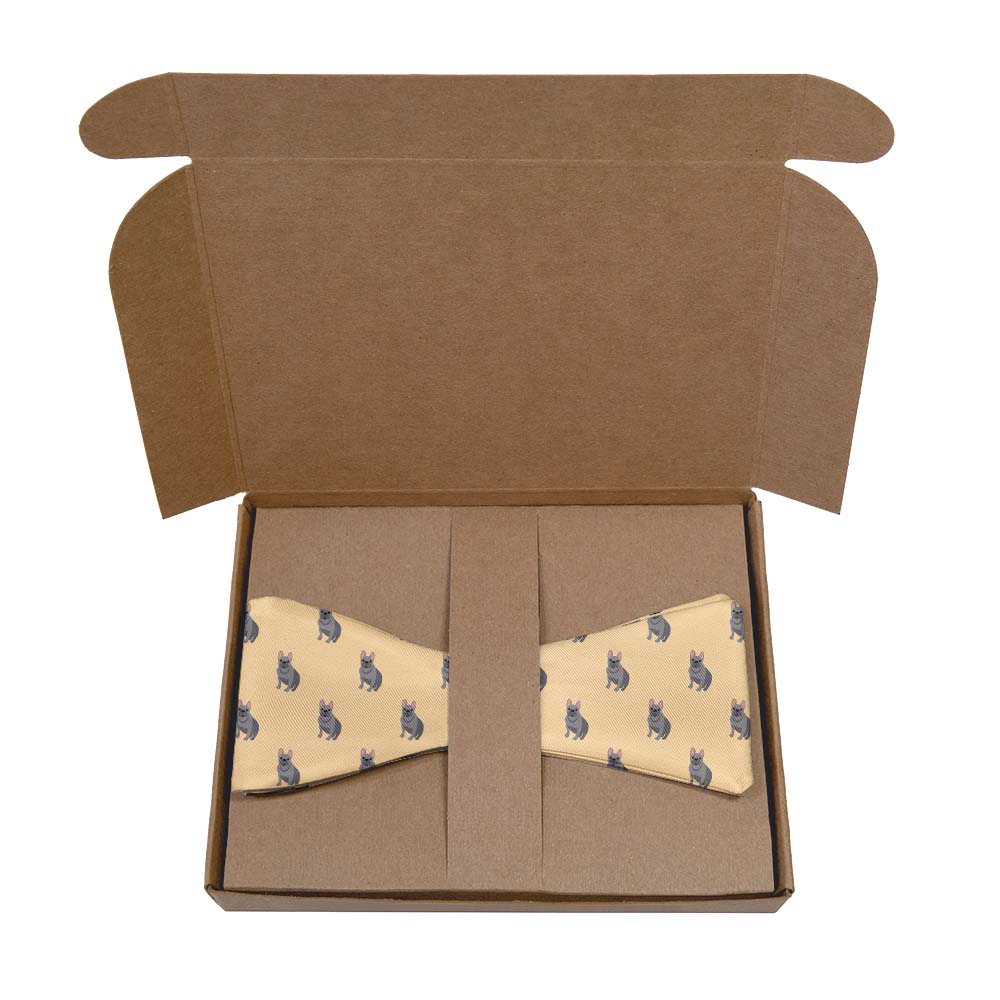 French Bulldog Bow Tie- Kraft Gift Box Packaging - Knotty Tie Co.