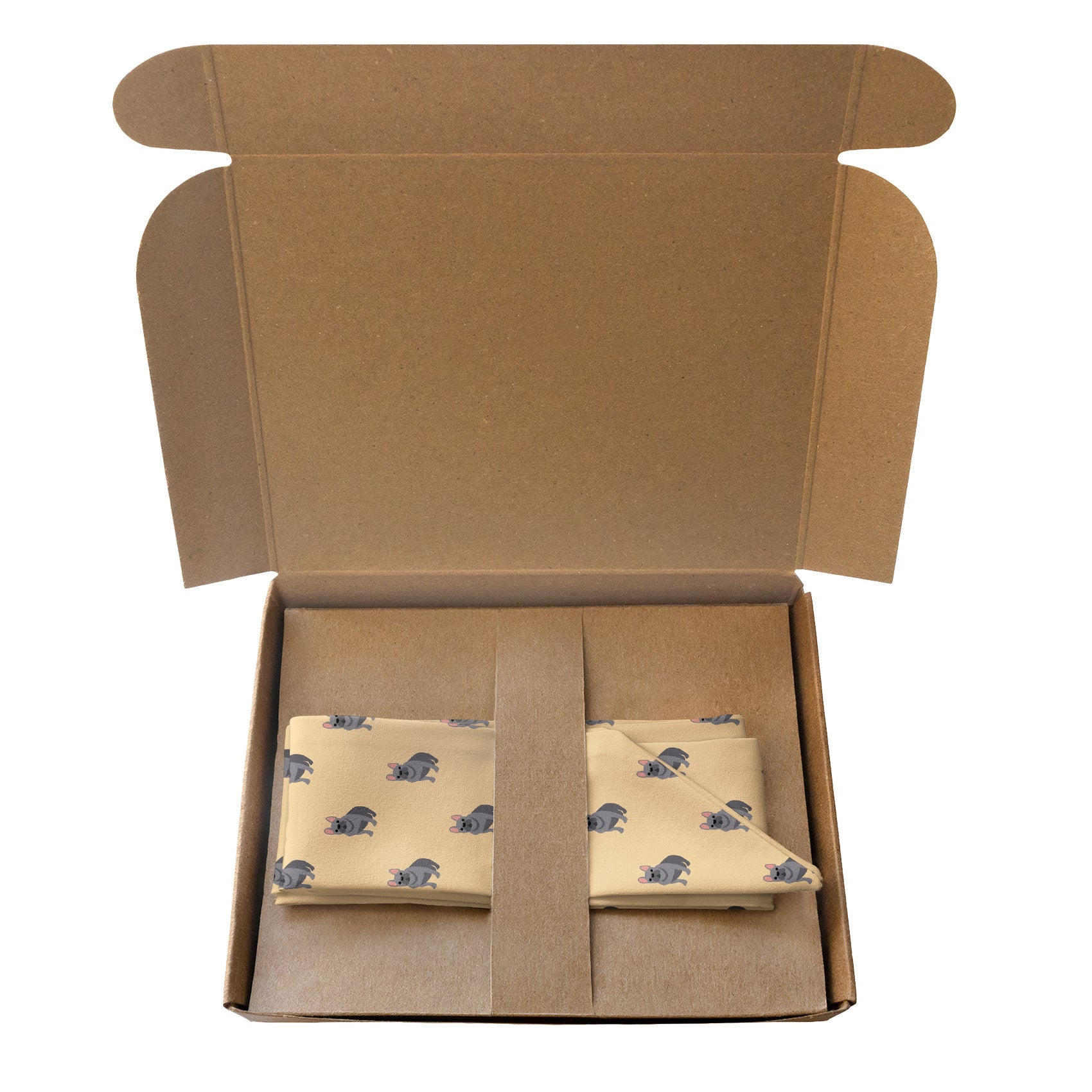 French Bulldog Hair Scarf - Packaging - Knotty Tie Co.