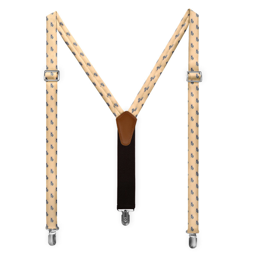 French Bulldog Suspenders - Full Front View - Knotty Tie Co.