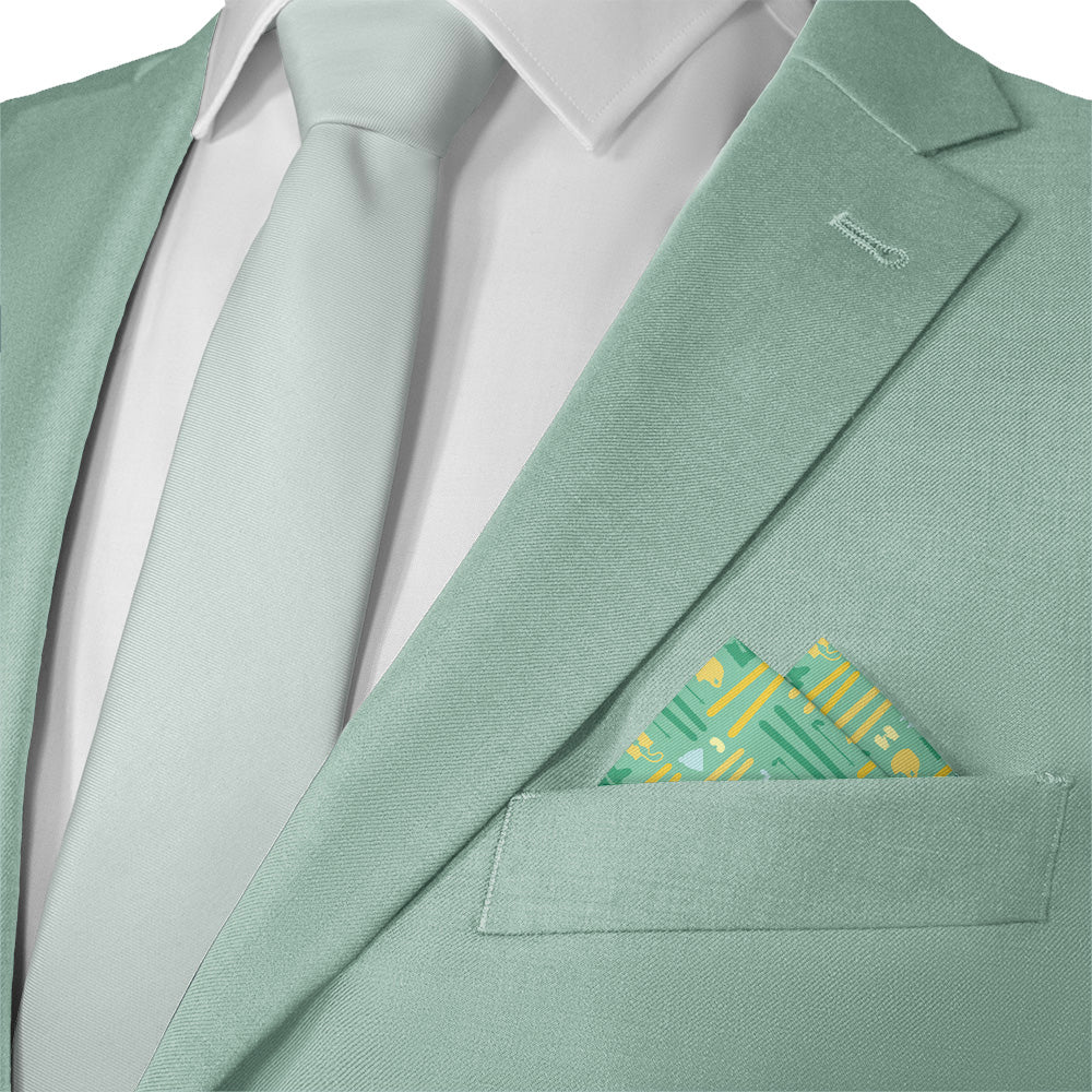Fresh Pow Pocket Square - Matching Necktie- Knotty Tie Co.