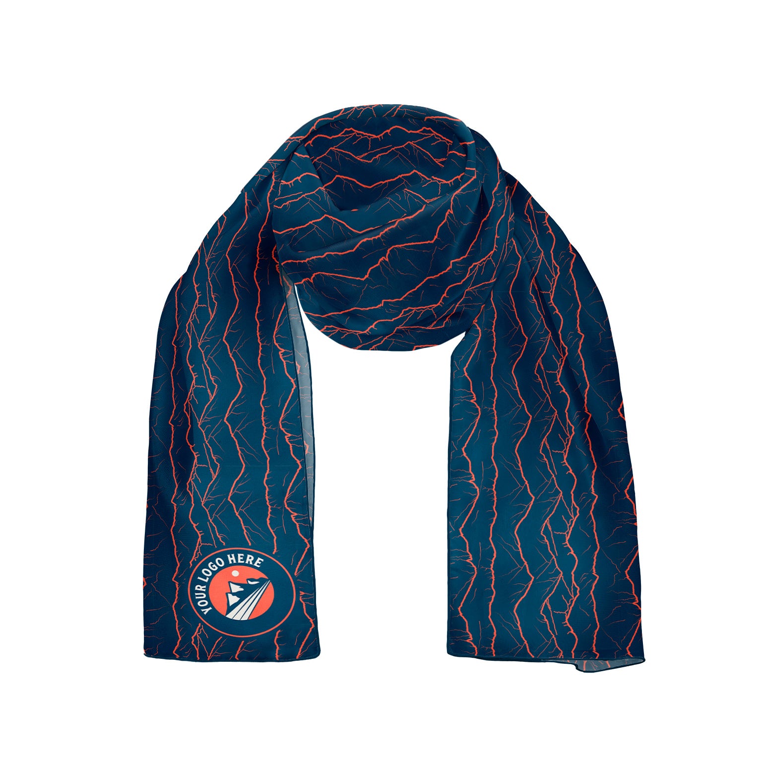 Front Range 3 54 x 12 Rectangle Chiffon Logo Scarf - Knotty Tie Co.