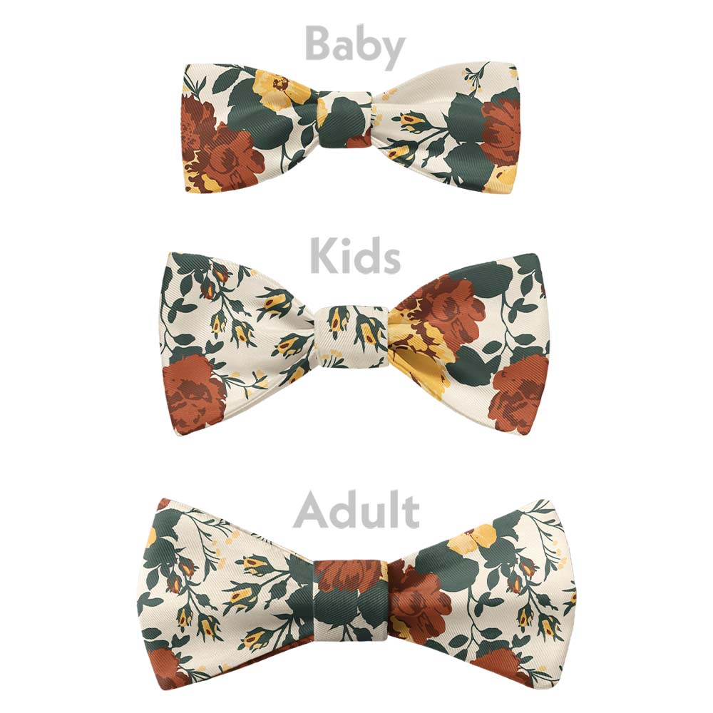 Full Bloom Floral Bow Tie - Bow Sizes - Knotty Tie Co.