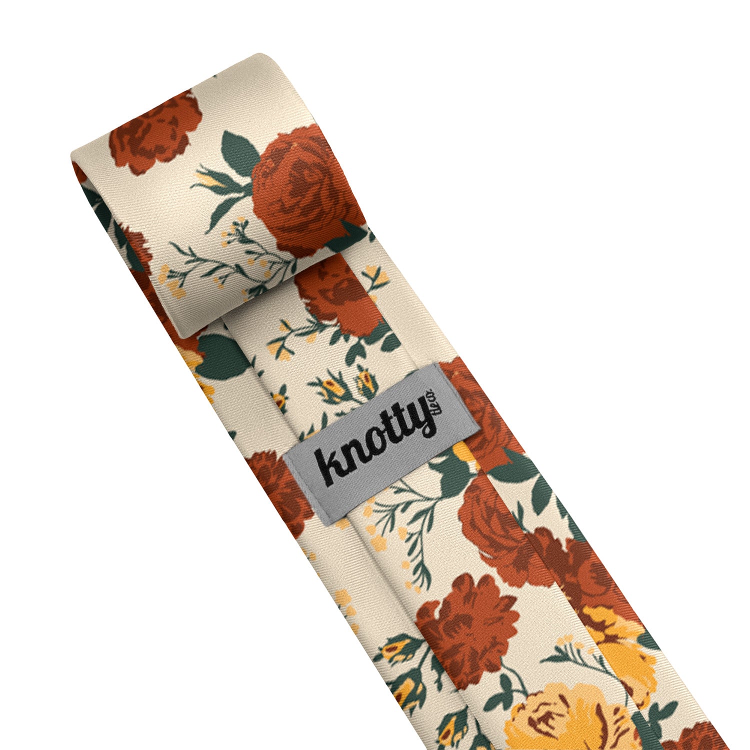 Full Bloom Floral Necktie - Tag - Knotty Tie Co.