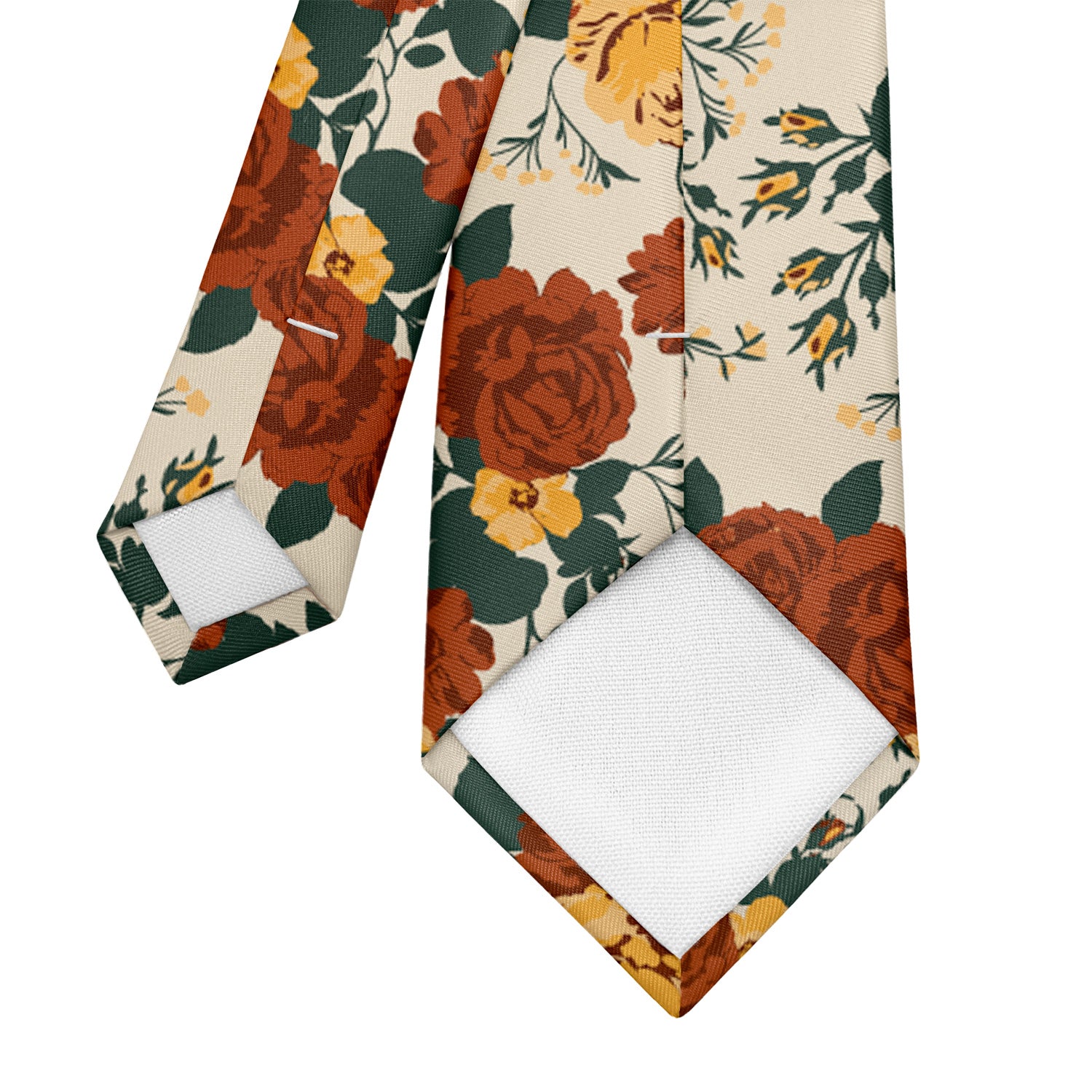 Full Bloom Floral Necktie - Tipping - Knotty Tie Co.