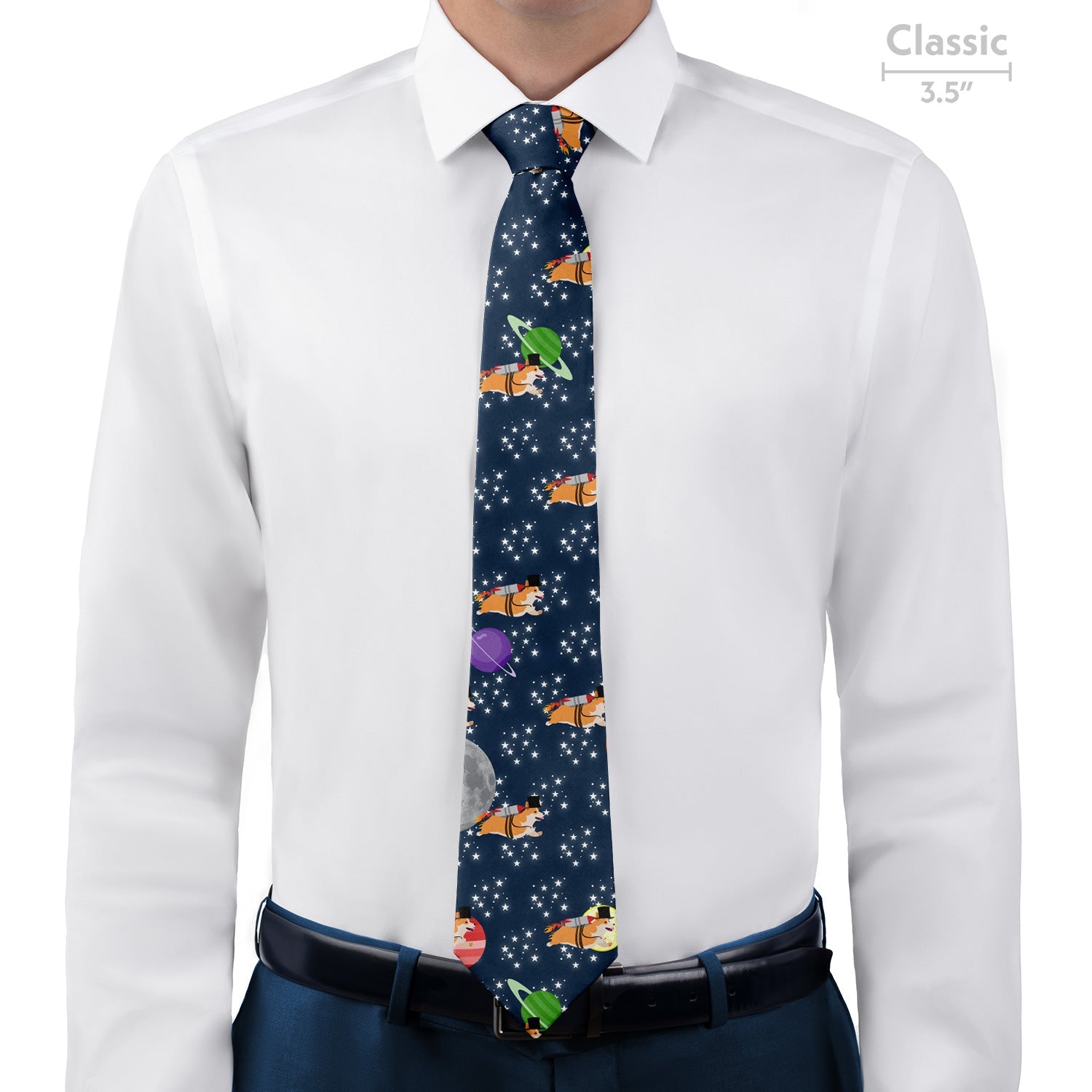 Galactic Corgi Necktie - Classic - Knotty Tie Co.