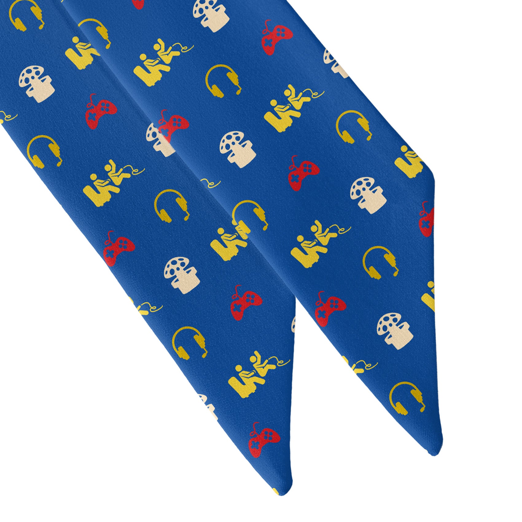 Gaming With Friends Hair Scarf - Scarf Tapered Ends - Knotty Tie Co.