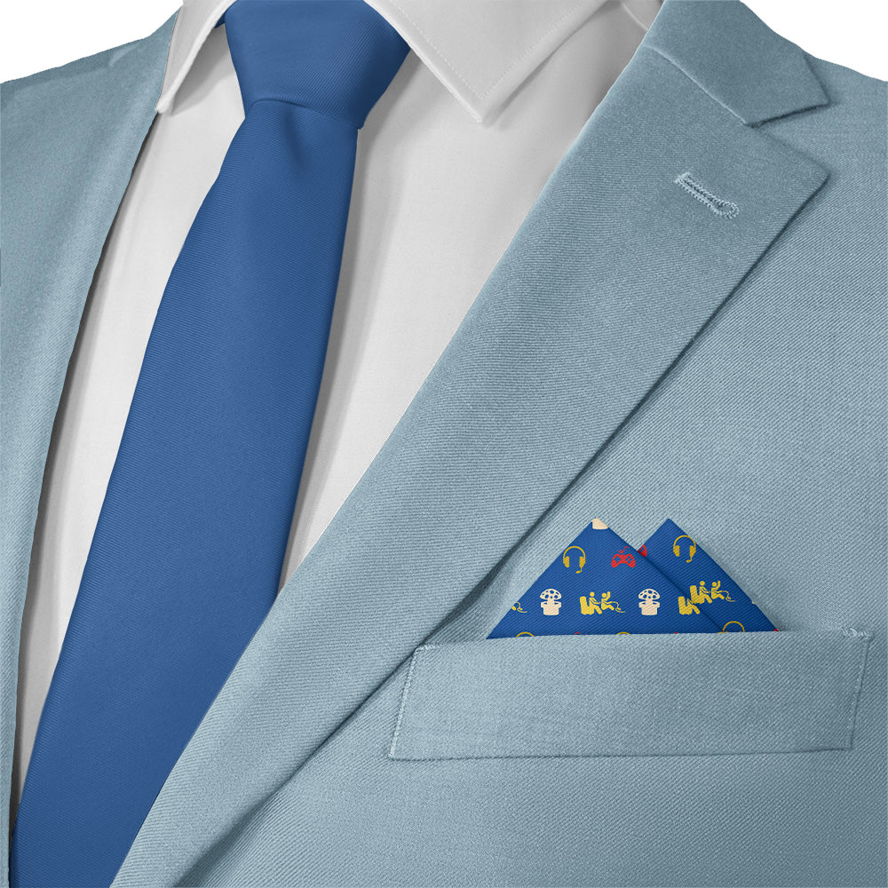 Gaming With Friends Pocket Square - Matching Necktie- Knotty Tie Co.