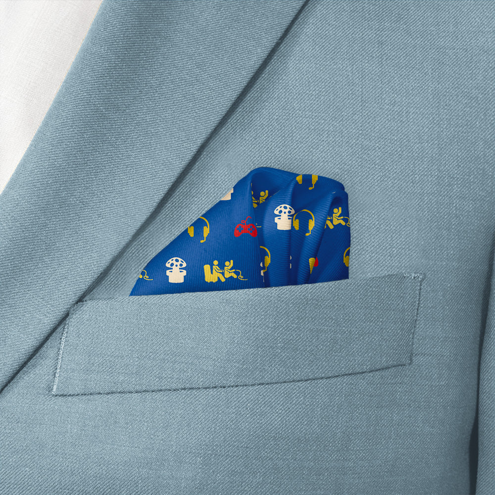 Gaming With Friends Pocket Square - Wave Fold - Knotty Tie Co.