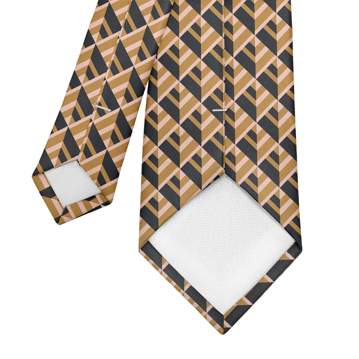 Geo Plates Necktie - Tipping - Knotty Tie Co.