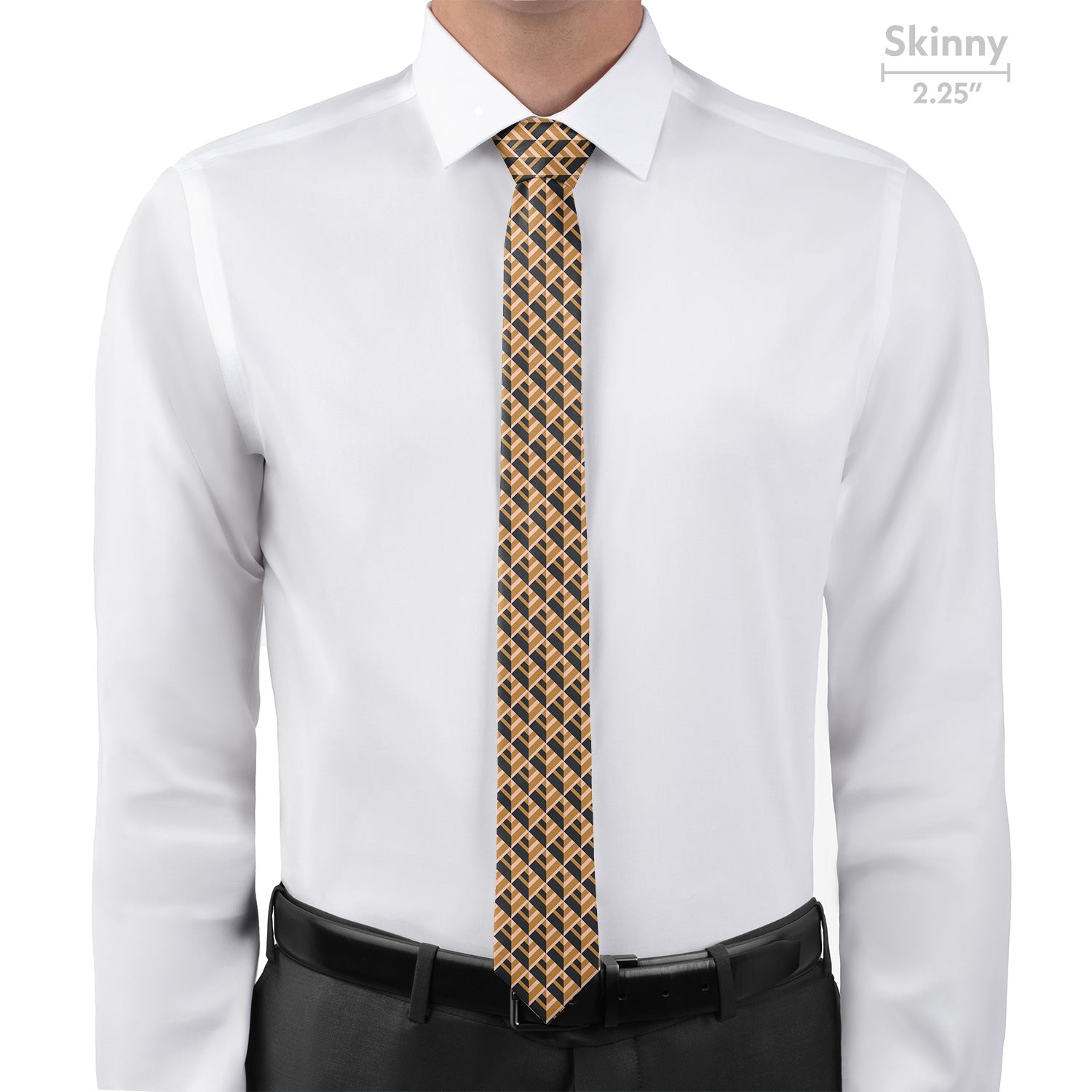 Geo Plates Necktie - Skinny - Knotty Tie Co.