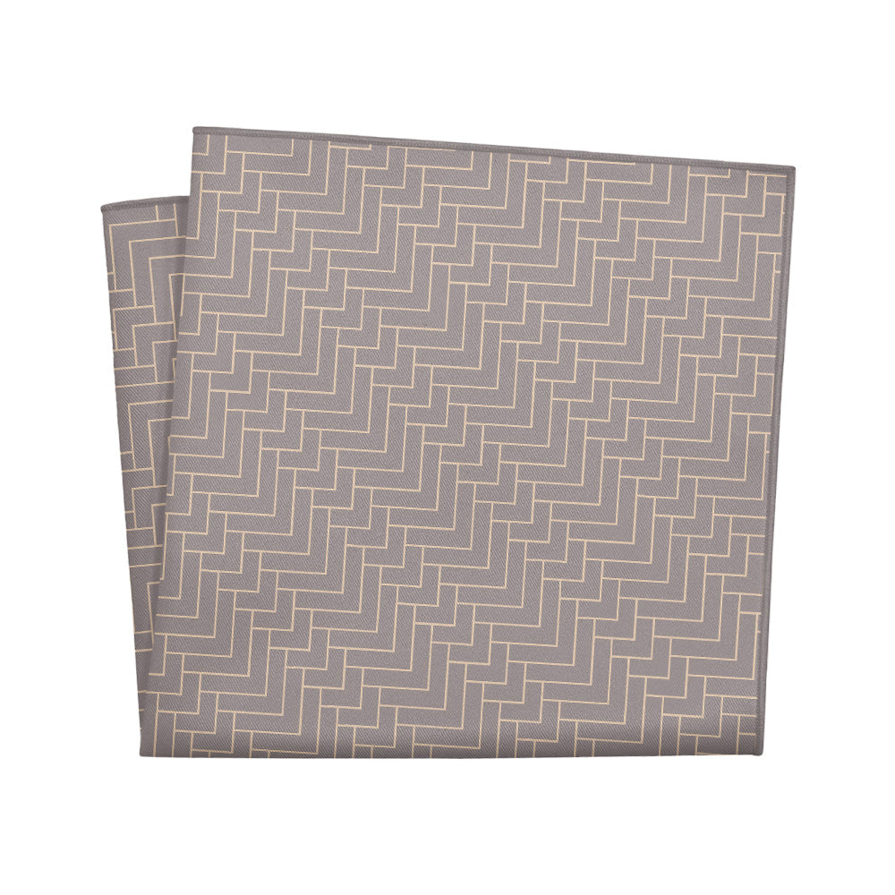 Geo Herring Pocket Square - 12" Square - Knotty Tie Co.