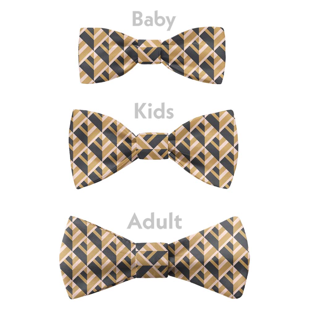 Geo Plates Bow Tie - Bow Sizes - Knotty Tie Co.
