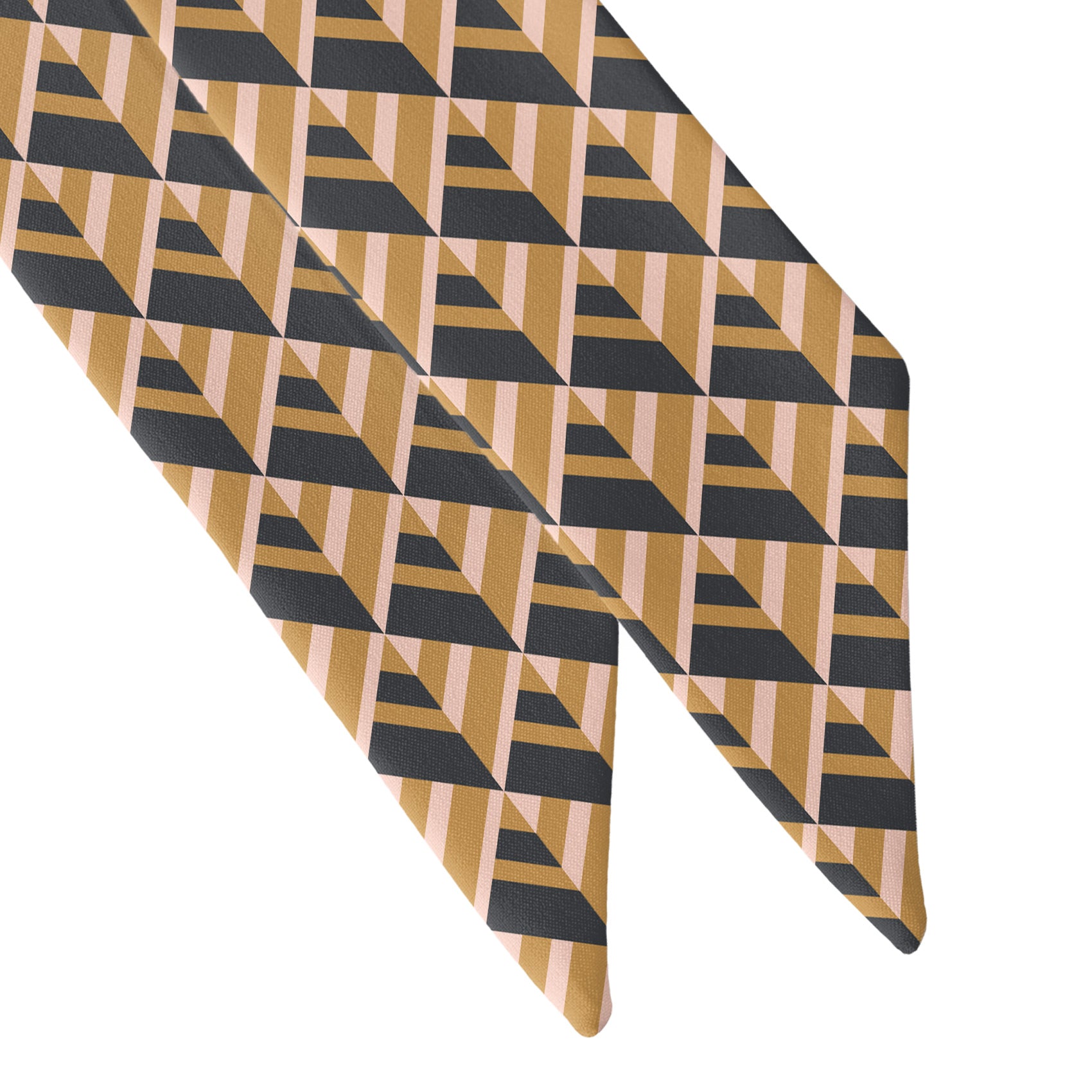 Geo Plates Hair Scarf - Scarf Tapered Ends - Knotty Tie Co.