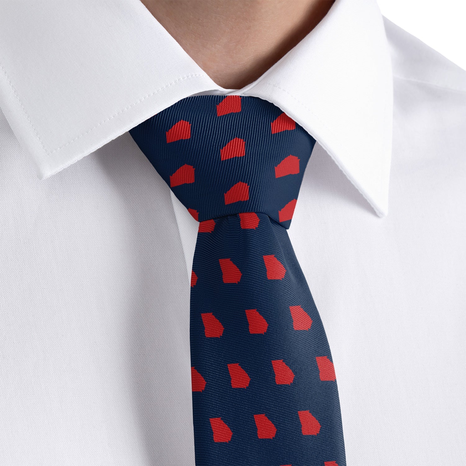 Georgia State Outline Necktie - Dress Shirt - Knotty Tie Co.