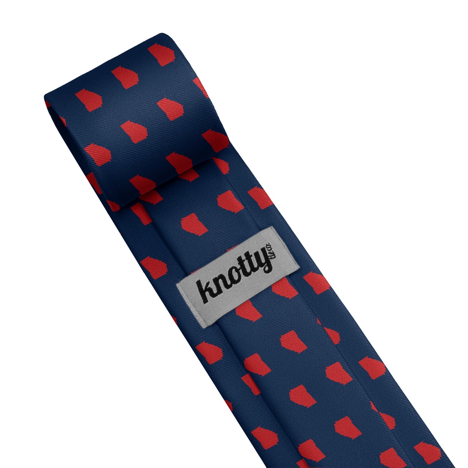 Georgia State Outline Necktie - Tag - Knotty Tie Co.