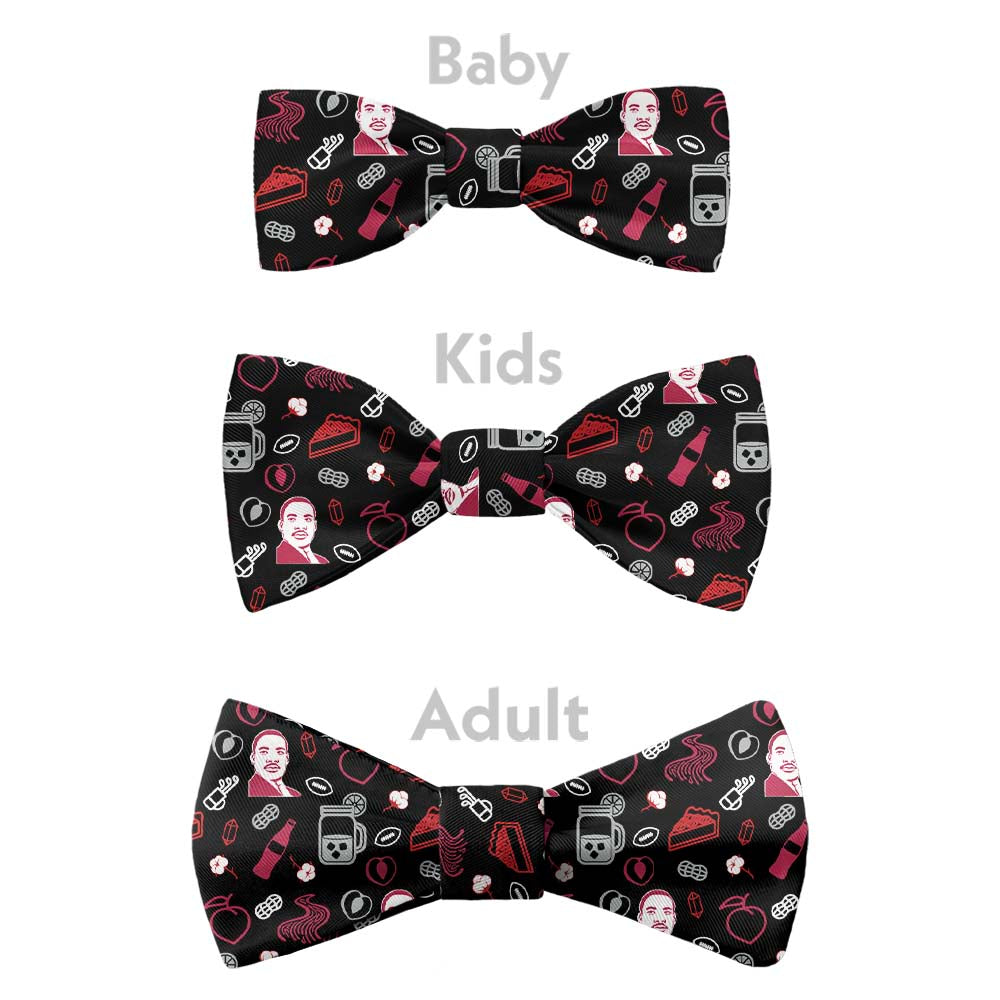 Georgia State Heritage Bow Tie - Bow Sizes - Knotty Tie Co.