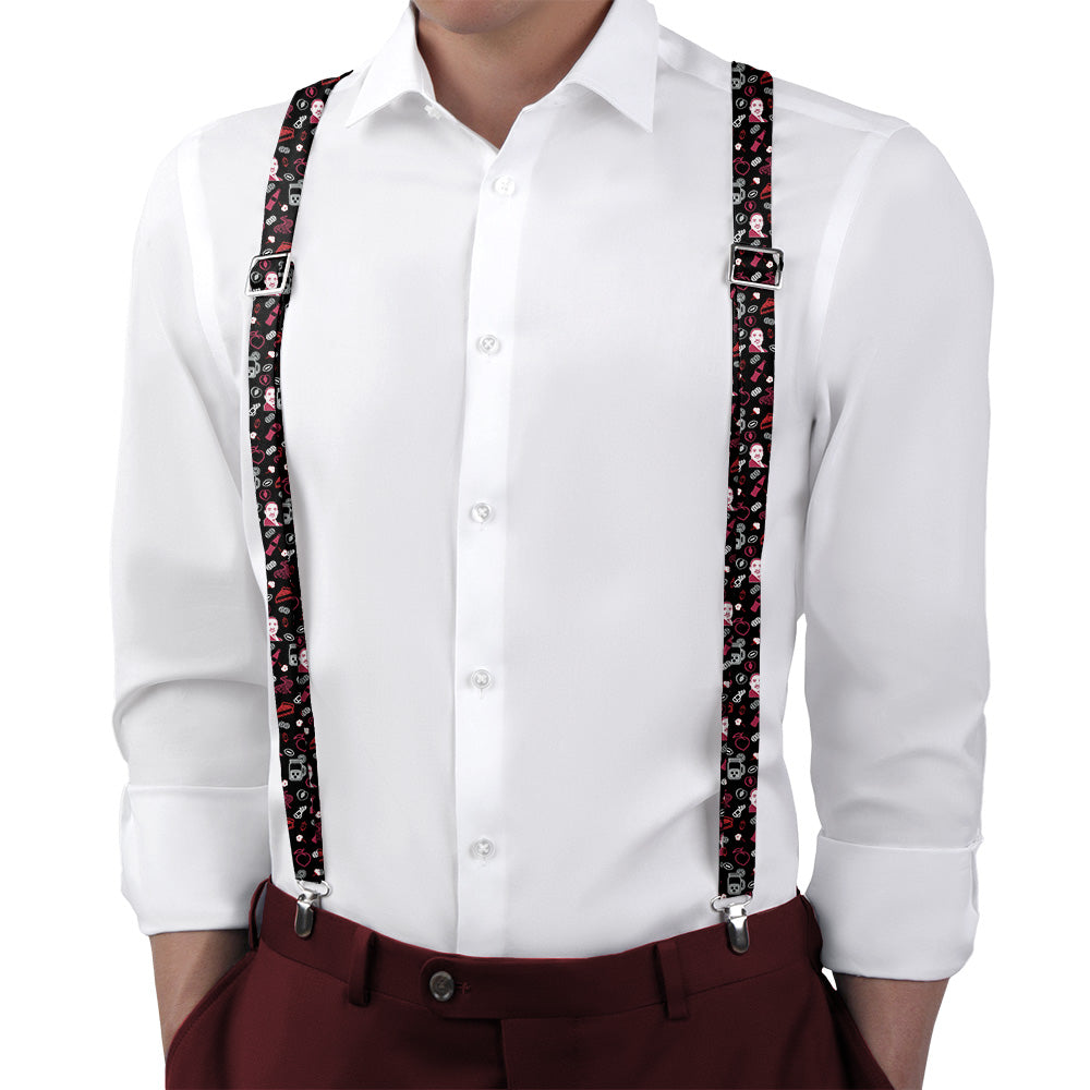Georgia State Heritage Suspenders - On Model Back View - Knotty Tie Co.