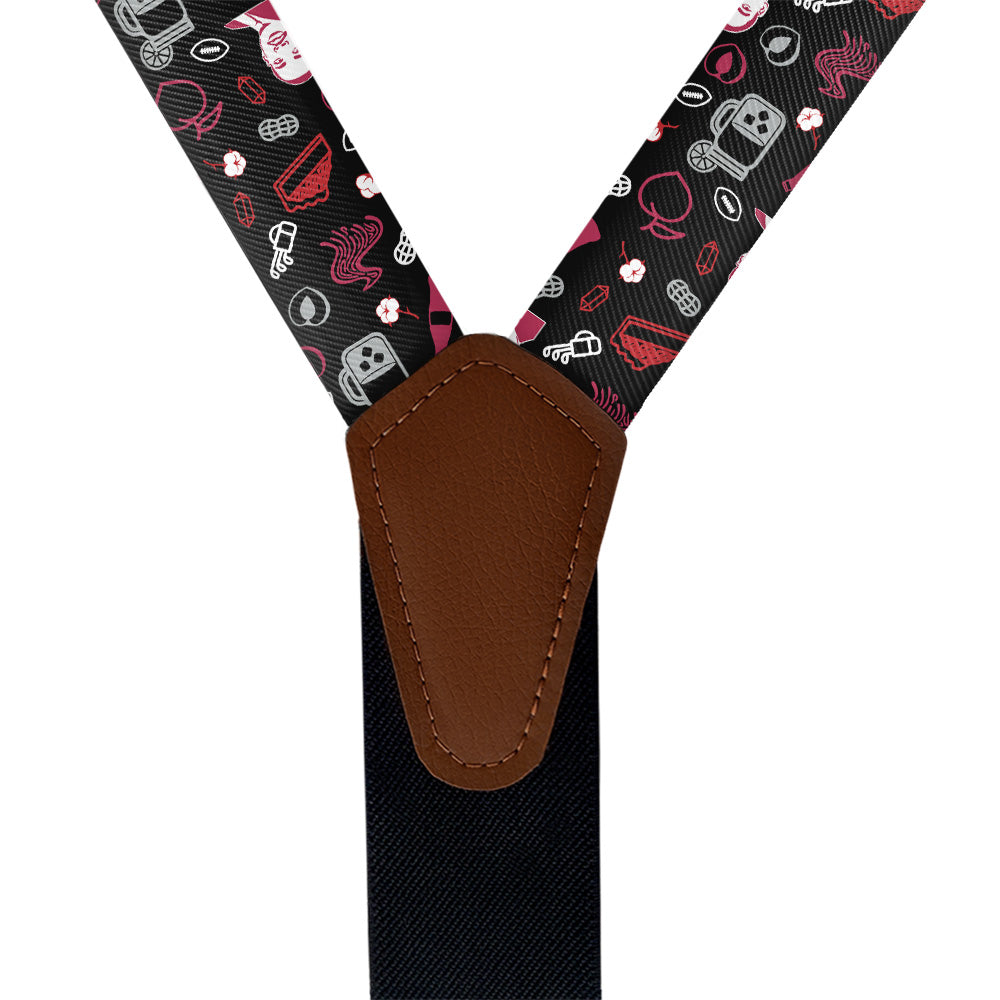 Georgia State Heritage Suspenders - Vegan Leather Y-Back - Knotty Tie Co.