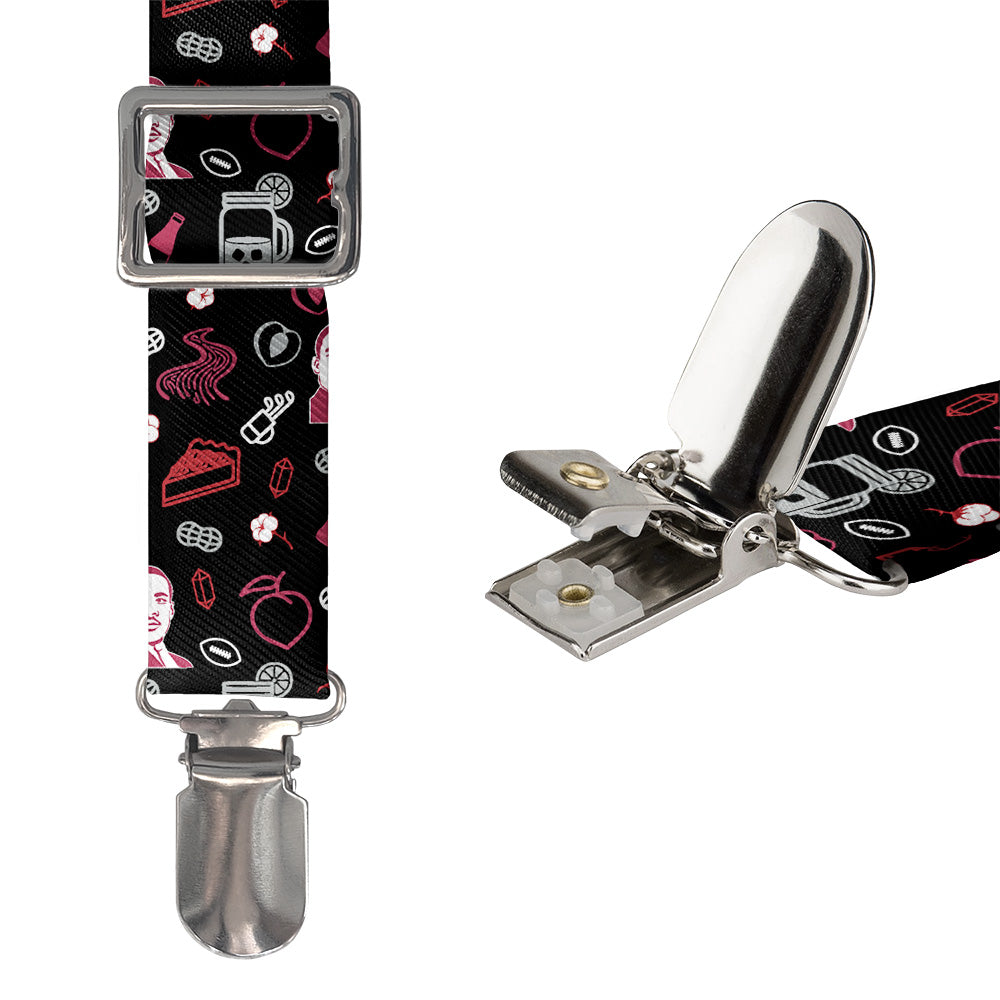 Georgia State Heritage Suspenders - Hardware and Strap - Knotty Tie Co.
