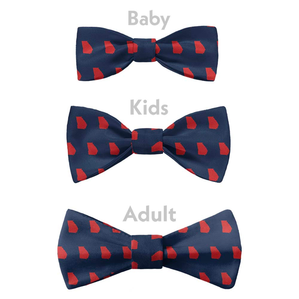 Georgia State Outline Bow Tie - Bow Sizes - Knotty Tie Co.