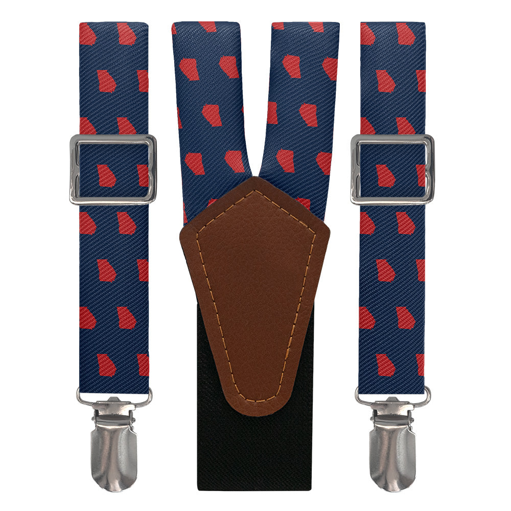 Georgia State Outline Suspenders - Main View - Knotty Tie Co.