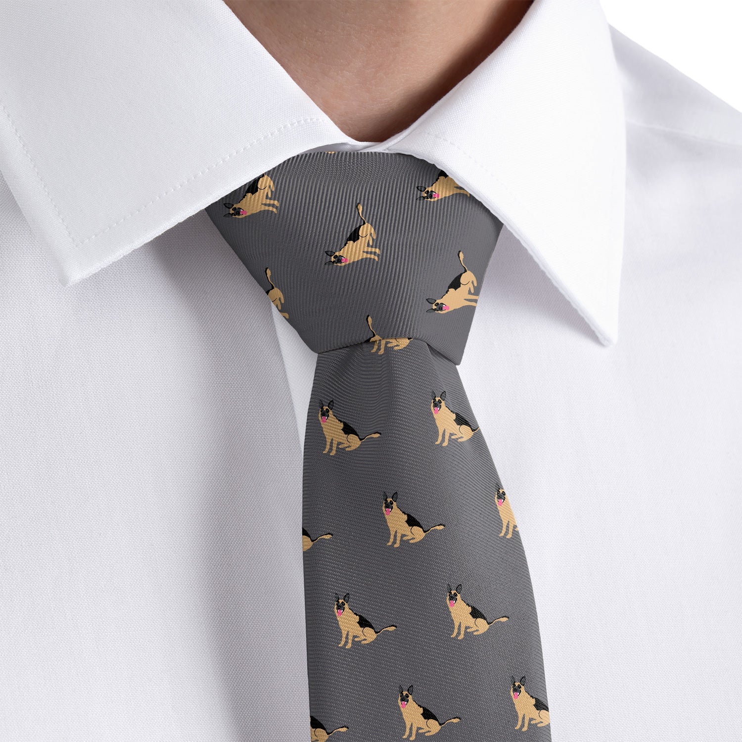 German Shepherd Necktie - Dress Shirt - Knotty Tie Co.